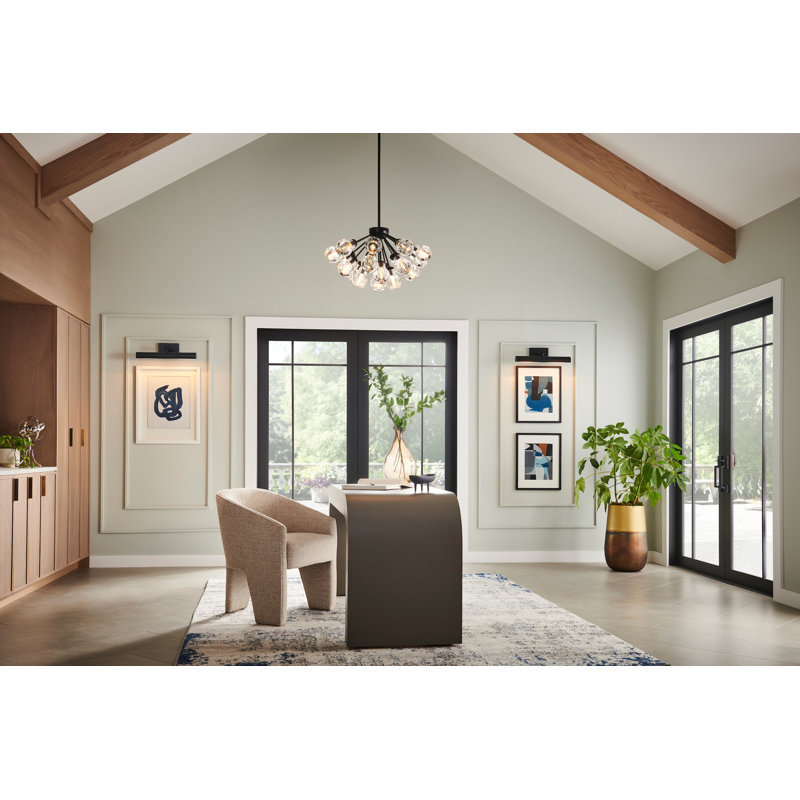 Elise Large Convertible Chandelier, Black