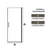 30"Wx72"H Frameless Pivot Shower Door 1/4” Tempered Glass