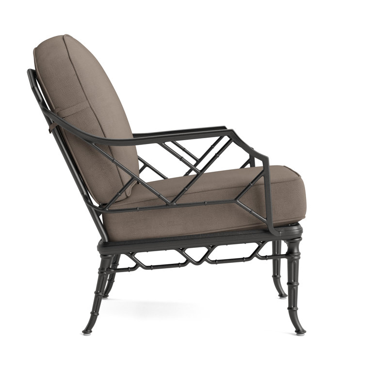 Calcutta Outdoor Lounge Chair, Fusion Natural, Textured Pewter