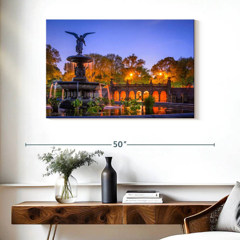 Lilie Bethesda Fountain, 26" H x 39" W