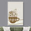 Tasse de café avec motif floral Modern Home Art-98161241