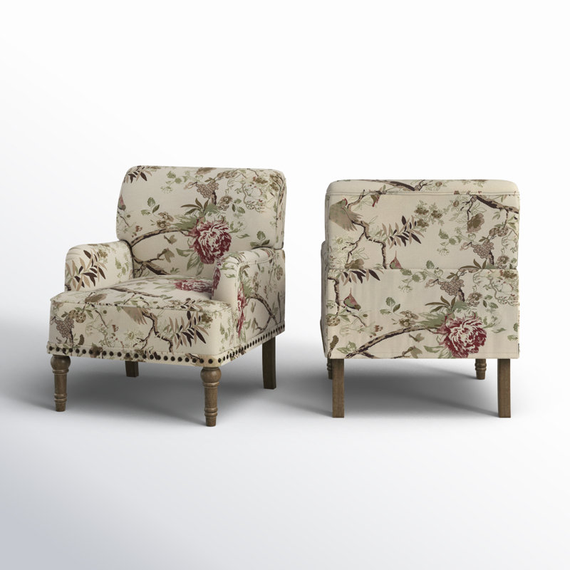 Appel 28.7" Wide Armchair, Floral Polyester Blend