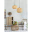 Lustre rond tissé en bambou D22x14 "