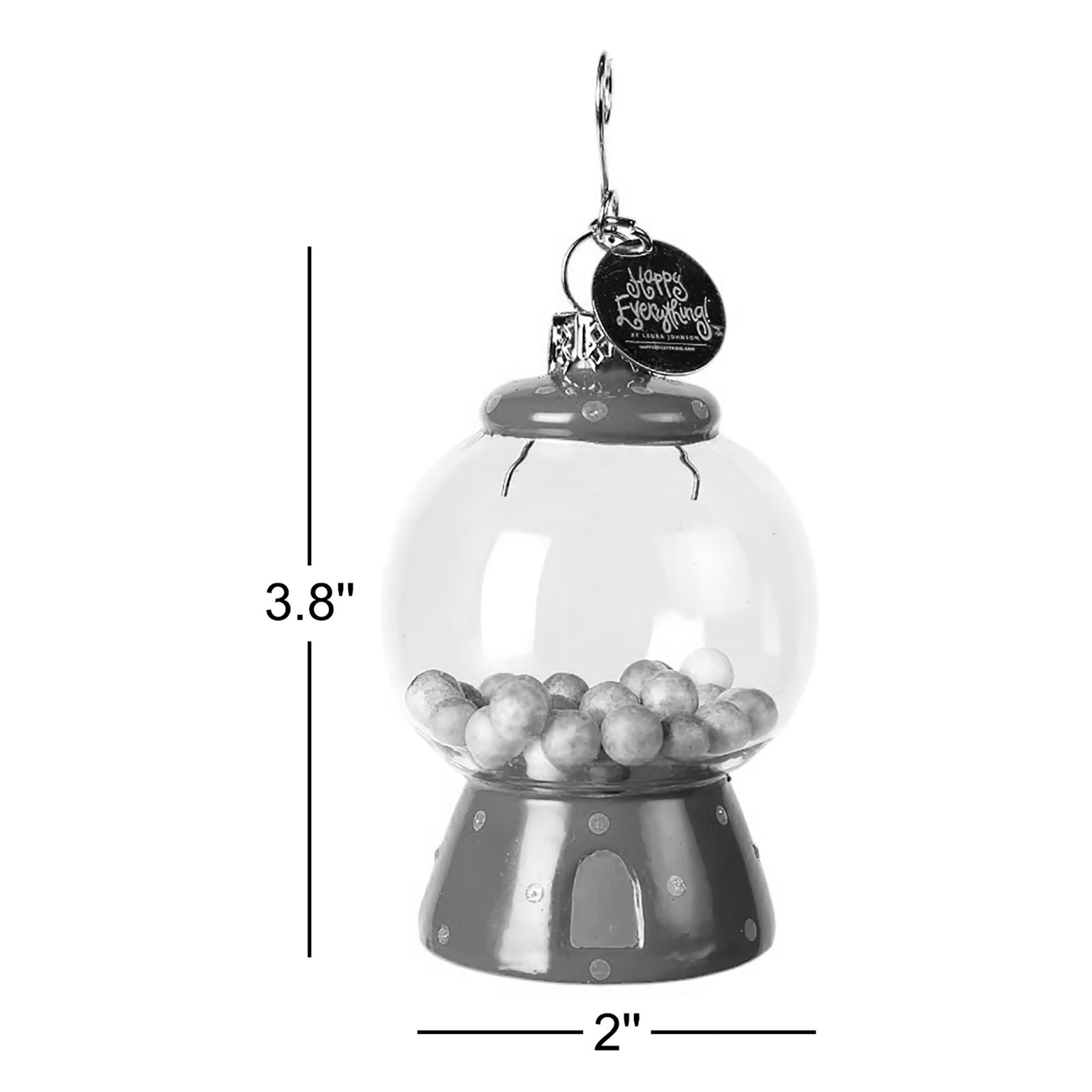3.8'' Glass People Hanging Figurine Ornament
