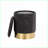 Ottomans, Marla Contemporary Nesting Set with Plush Black Fabric &amp; Gold Metal Base by LumiSource | Gold | Metal-474701179