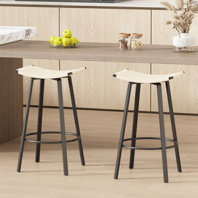 Counter Stools, Weaving, Round Footrest, Indoor And Outdoor, 20.47 In Height Dining Seating, Weave, Metal Frame, 7.42 Lb Weight, & Outdoor