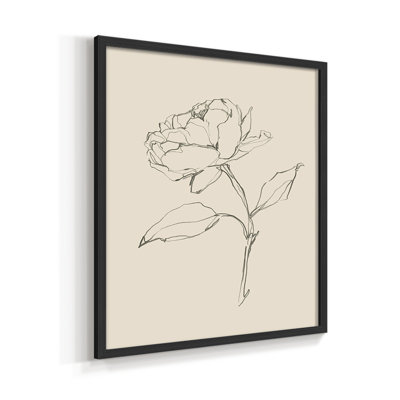«Floral Contour Study I», ensemble de 4 encadrées