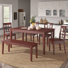 Alexa-Mae 6 - Person Solid Wood Top Four Leg Dining Set