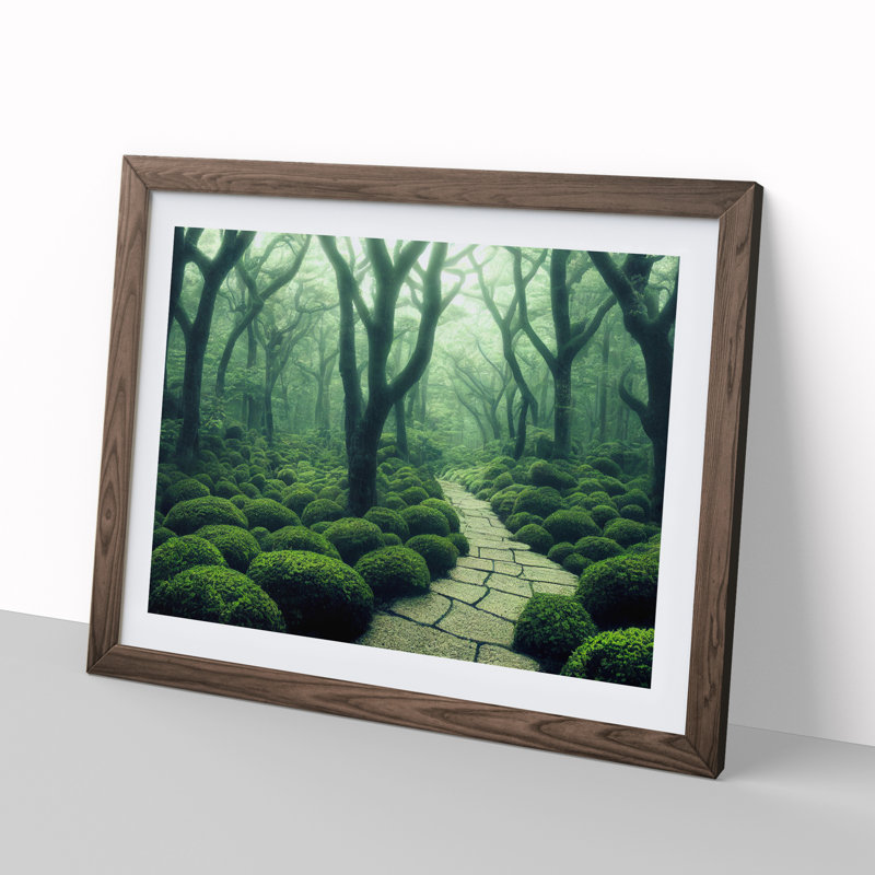 An Effervescent Forest - Framed Print, 25cm H x 34cm W x 2cm D, Walnut