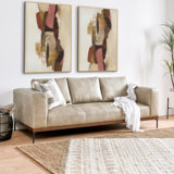 Bentley 95'' Genuine Leather Square Arm Sofa