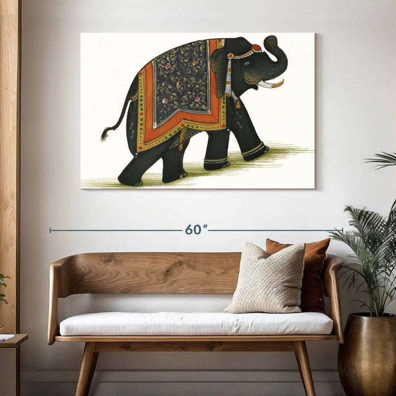 India Elephant I Light, 32" H x 48" W