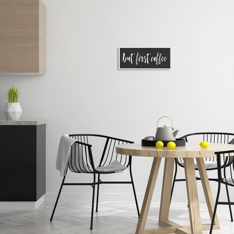 " But First Coffee Calligraphy Script Kitchen Phrase "