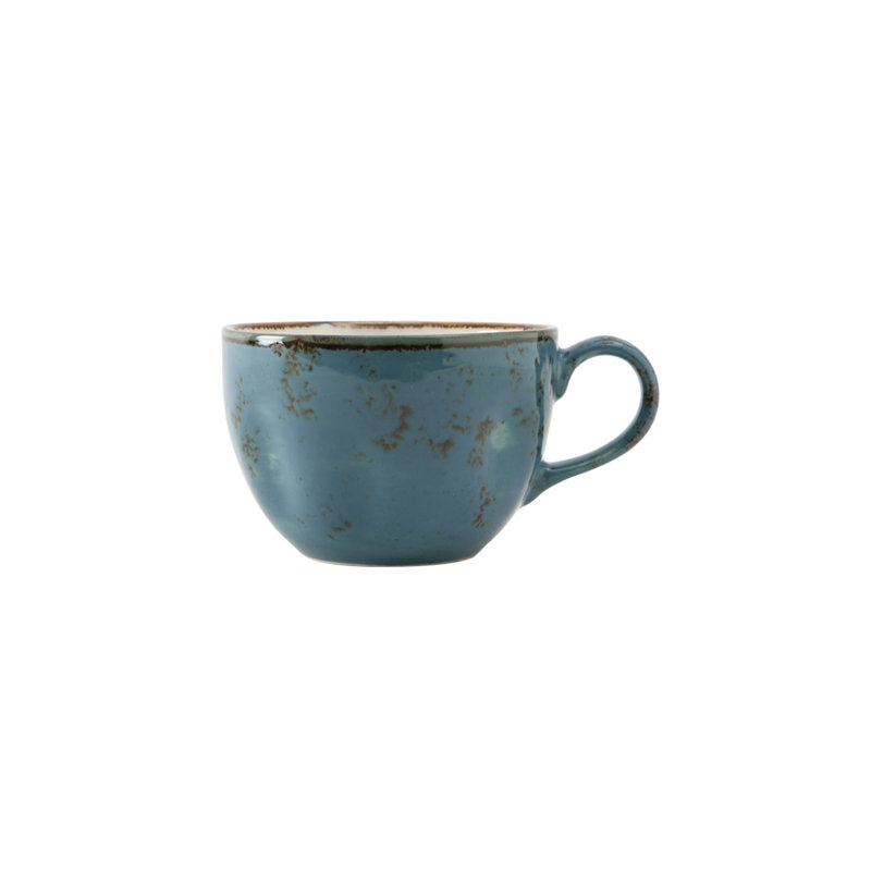 Tasse à café ronde Artisan, Bleu sarcelle de géode