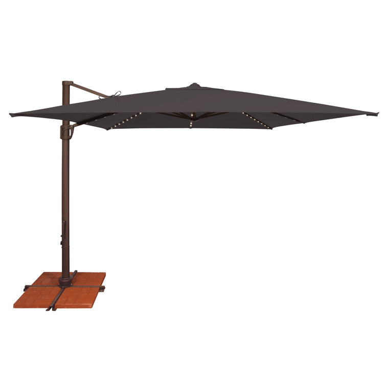 Windell 120'' Cantilever Outdoor Umbrella with lights