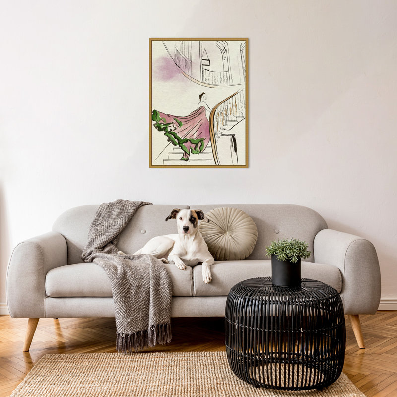 «Back Glance I» par Melissa Wang, reproduction d'art sur toile encadrée, H 30 po x l 23 po