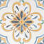 Monastery 8" x 8" Patterned Italian Porcelain Floor and Wall Tile-125361094