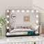 Makeup Mirror with 3 Color Lights, 58×45cm Large Lighted Vanity Mirror with 15 Dimmable LED Bulbs-679363158