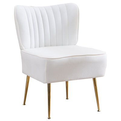 Chaise d'appoint d'appoint avec pieds dorés