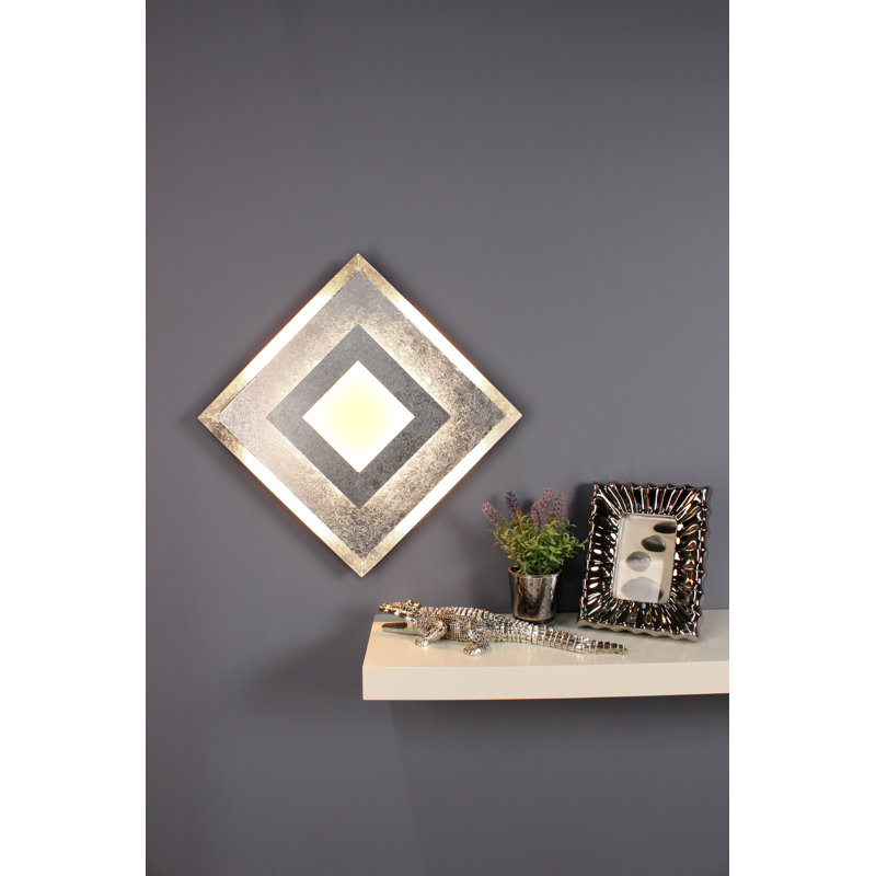 Lenzee LED Flush Mounted Sconce, Silver