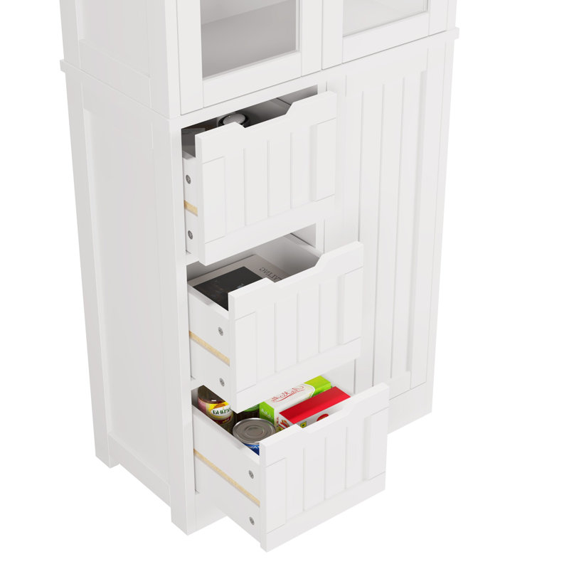 Grande armoire de rangement autoportante pour salle de bain