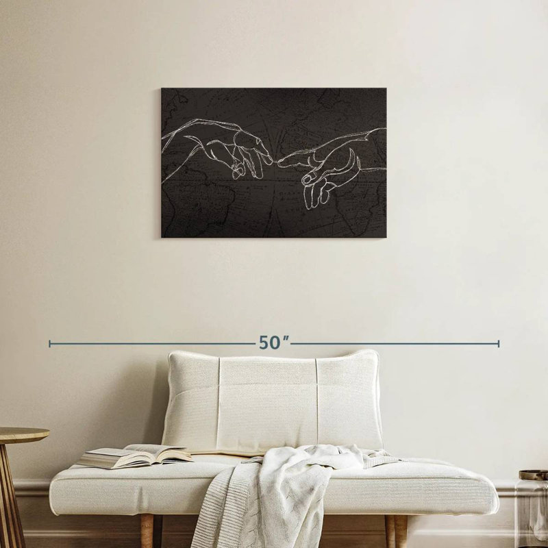 Aliaz Finger Connection World Map, 20" H x 30" W