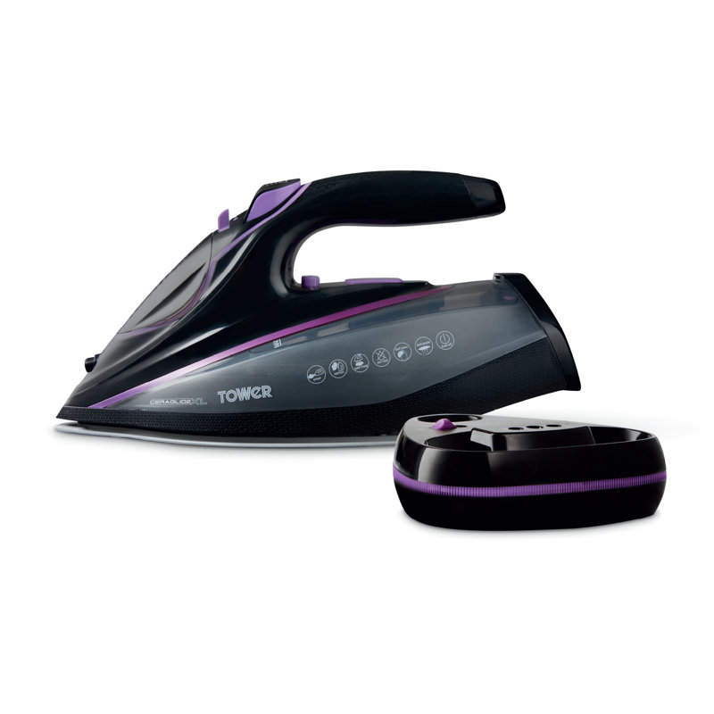 Tower Cordless Steam Iron with One Temp Technology & XL Ceramic Soleplate