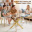 Table de salle à manger rectangulaire moderne en verre trempé de 47,24 po pour 4 personnes avec base en métal doré Modern-133071411