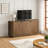 Wooden Entryway Table with Vertical Striped pattern