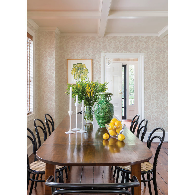 Floral Metallic Wallpaper Double Roll, Purple