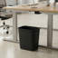 7 Gallon Beige Rectangular Commercial Plastic Wastebasket | Set of 2-132483758