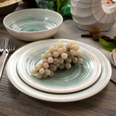 Elama Stone Oak 12 Piece Melamine Dinnerware Set, Service for 4