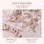 Ensemble de literie pour grand lit rose, ensemble de volants en microfibre pour la maison