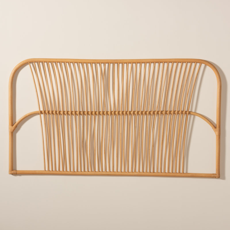 Natural Rattan Queen Size Wall-Mount Headboard