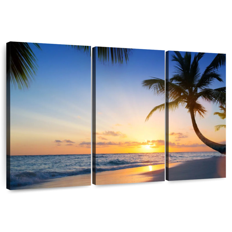 Vue sur la plage tropicale Gillard, H 24 po x l 38 po
