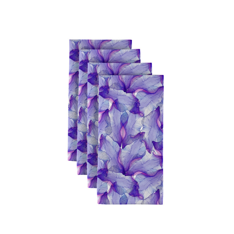Polyester Floral Square Napkin