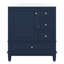 Meuble-lavabo de 30 po avec lavabo simple, armoire de salle de bain moderne avec une porte et une tablette à fermeture douce et trois tiroirs-128646975