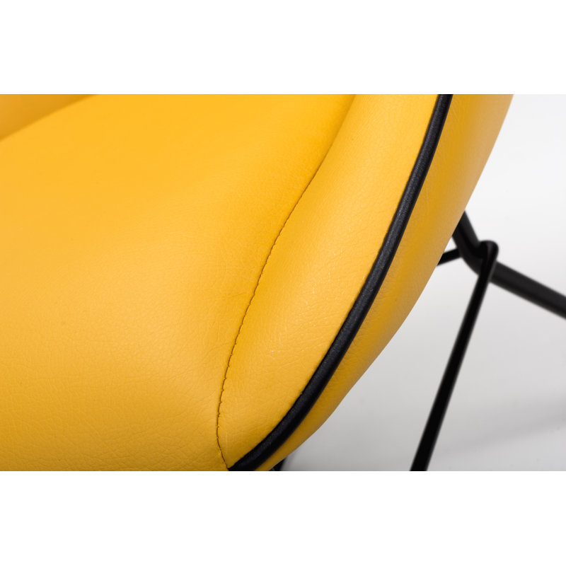 Fuquan 44cm H Upholstered Side Chair, Ochre