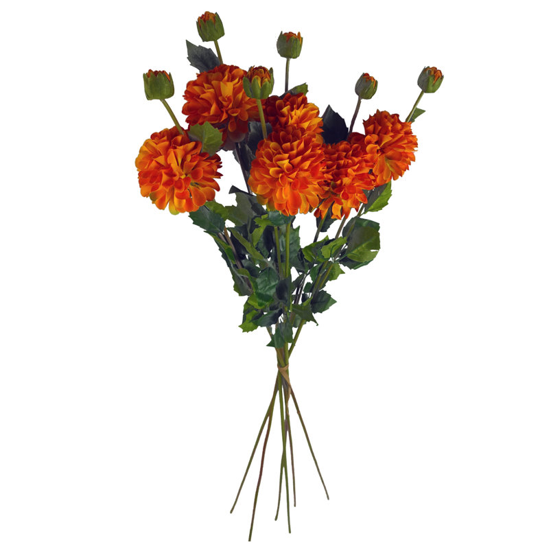 Plastic, Silk Artificial Arrangement, Orange