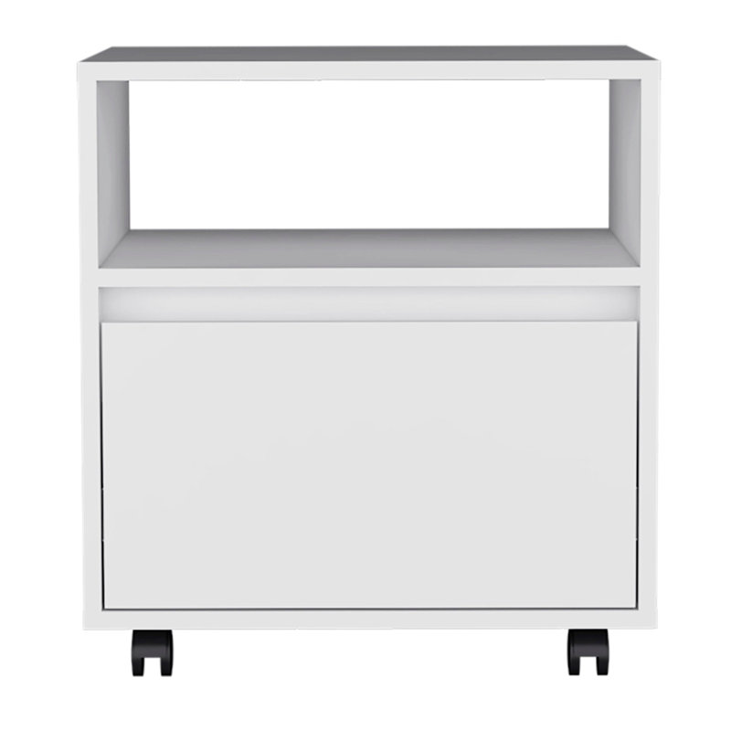  Table de chevet 1 tiroir Briarview, Blanc