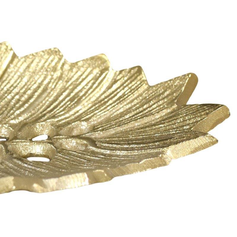 Bayou Breeze Izola Aluminum Tray, Gold