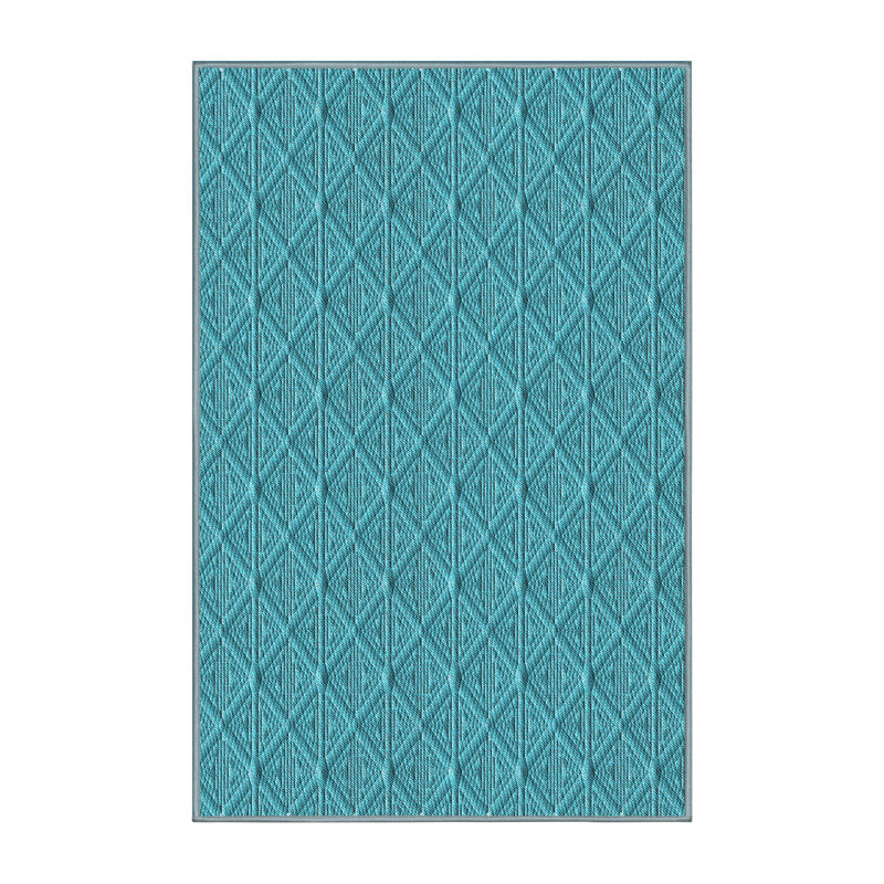WSH-PAT27-LBLU - Tapis 100% motif lavable à la machine 2989, Rectangle 5 pi x 7 pi