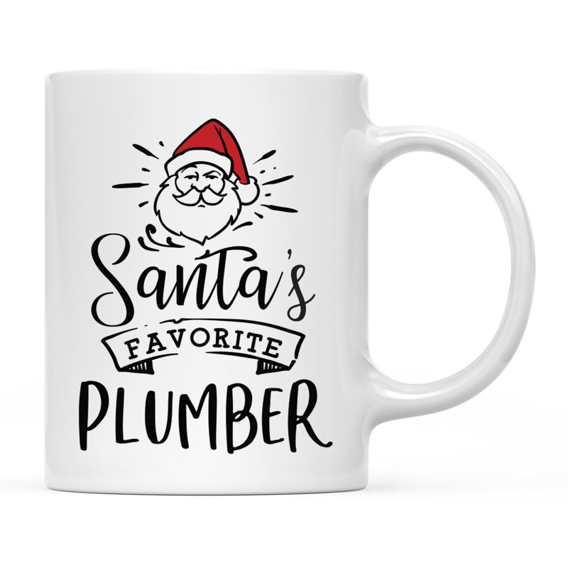 Grande tasse à café Tuileries, « Santa's Favorite Plumber »