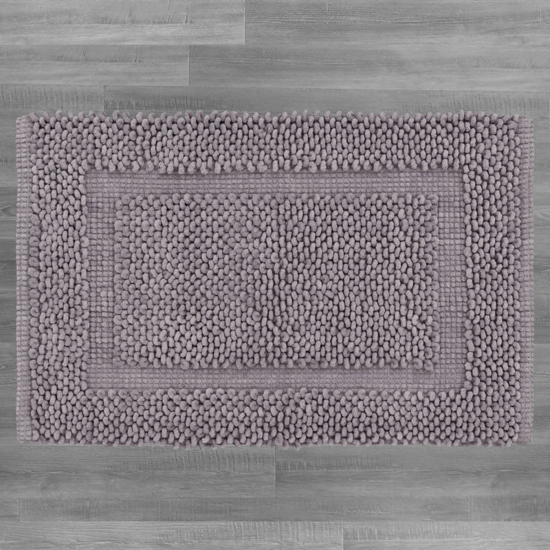Payten Classic Cotton Bath Mat, Charcoal, Single - 27"W x 45"L
