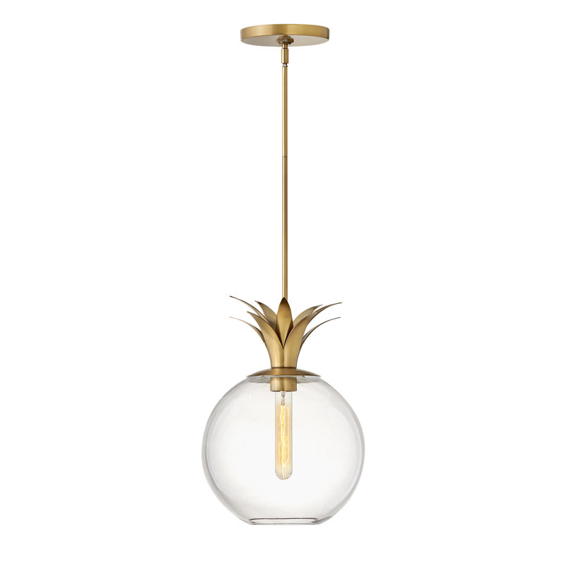 Luminaire suspendu sphère 1 lumière Gazala, Laiton héritage