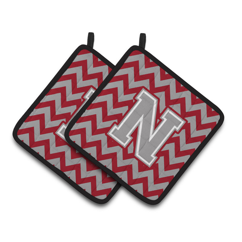Poignée à chevrons, N, Cramoisi / gris
