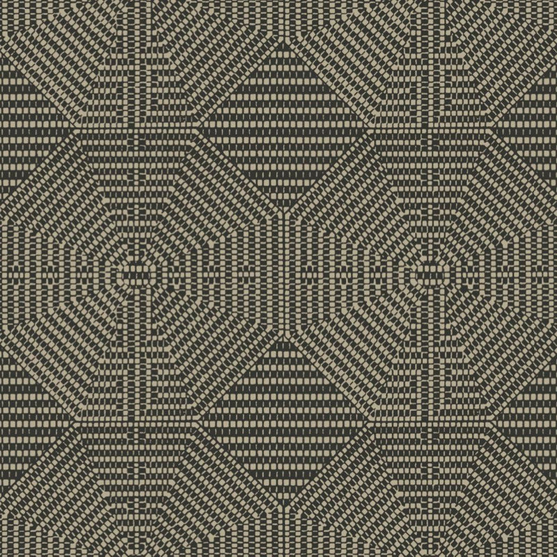 Sade 10' L x 25" W Wallpaper Roll, Black, Faux Grasscloth, Non-Pasted
