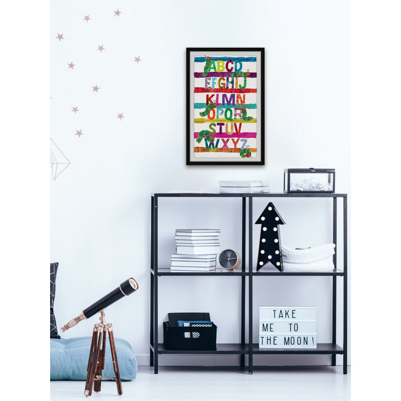 Orozco Caterpillar Alphabet 1 Piece Single Picture Frame Wall Art, 61cm H x 41cm W