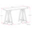 Console de rangement industrielle moderne en bois massif de 50 po avec chevalets Sawhorse-210679703-201559139