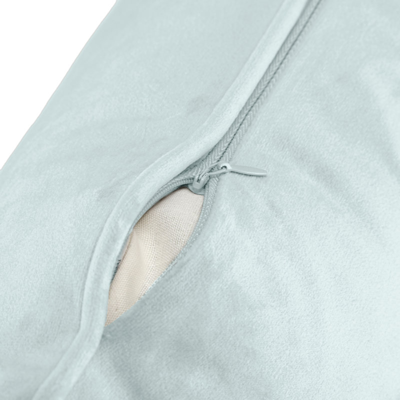 Velvet Reversible Throw Pillow, 24" x 24", Sky Blue