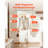 Coat Rack Freestanding Coats Rack with Quartz Stone Base & 3 Round Hooks